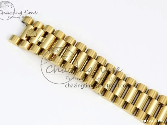 0212 Day Date 36 YG RAF 1:1 Best Edition Green Stone Roman Dial on YG Bracelet A Durable 1524